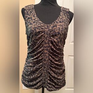Halogen Leopard Print Sleeveless Top (M)